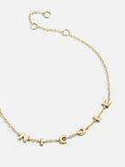 Mini 18K Gold Custom Spaced Letter Name Bracelet - 18K Gold