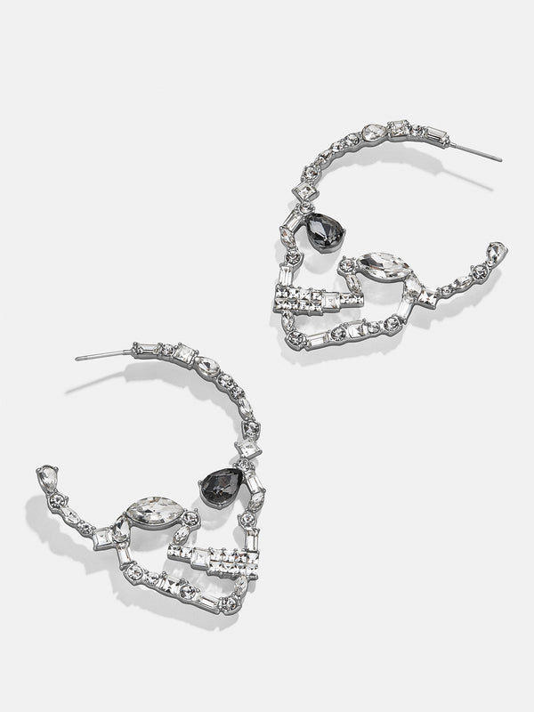 Bone Head Earrings - Silver