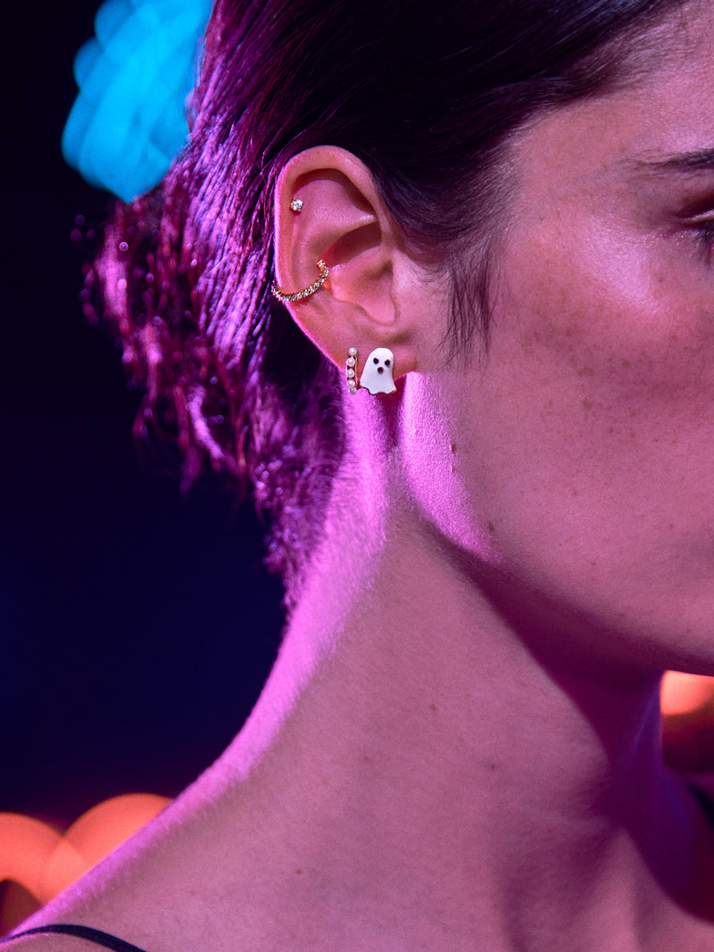 BaubleBar Scared To Death Glow-In-The-Dark Earrings - Glow-In-The-Dark Ghost Studs - Halloween ghost stud earrings