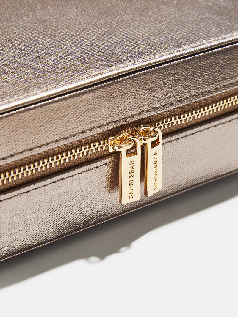 BaubleBar Rectangle Jewelry Storage Case - Metallic Rectangle Storage - Get Gifting: Enjoy 20% Off​