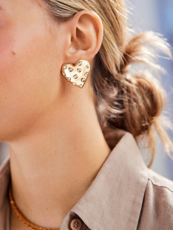 Melina Earrings - Clear/Gold