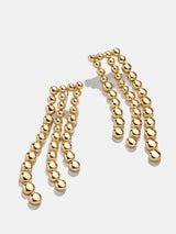 BaubleBar Eleanor Earrings - Gold metal tassel drop earrings
