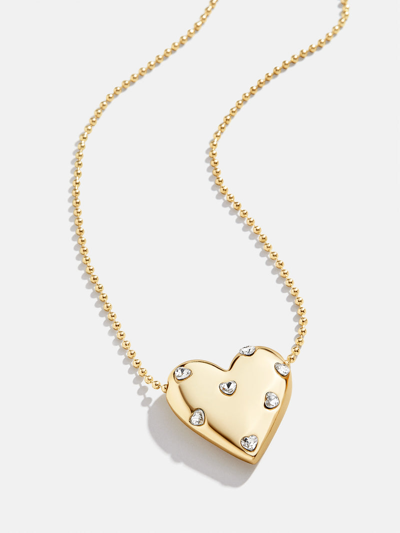BaubleBar Melina Necklace - Gold - 
    Gold heart pendant necklace
  
