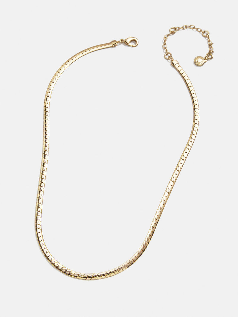 BaubleBar Stevie Necklace - Gold snake chain necklace
