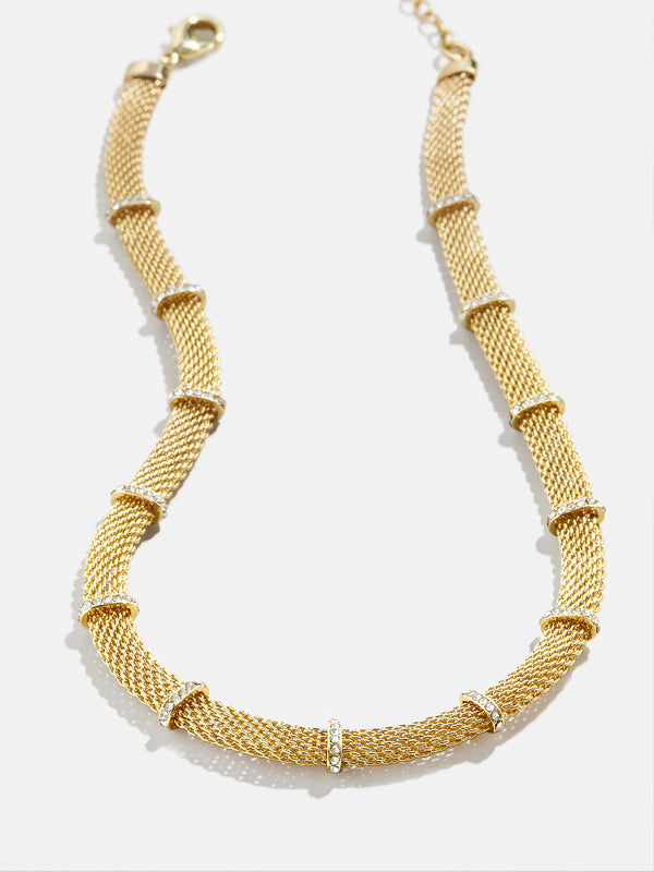 Spencer Choker Necklace - Clear/Gold