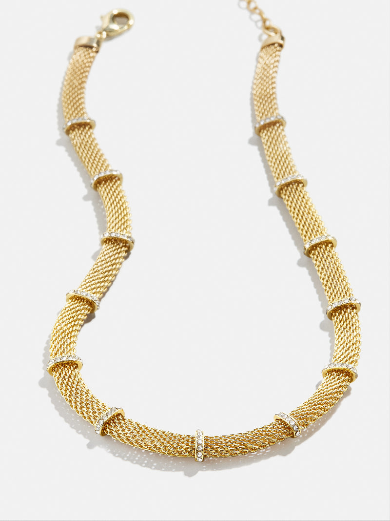 BaubleBar Spencer Choker Necklace - Gold and crystal choker necklace
