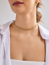 BaubleBar Spencer Choker Necklace - Gold and crystal choker necklace