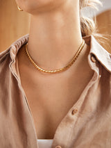 BaubleBar Scottie Necklace - Gold curb chain necklace
