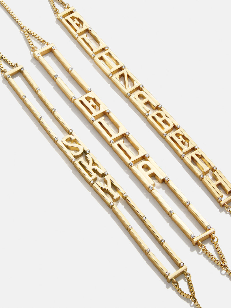BaubleBar East West Custom Bracelet - Gold - Enjoy 20% off custom gifts