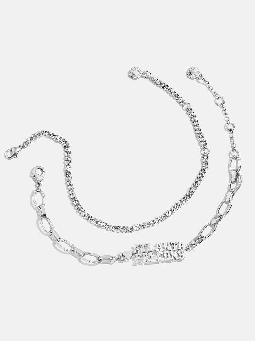 WEAR By Erin Andrews X BaubleBar Atlanta Falcons Chain Bracelet Set - Atlanta Falcons