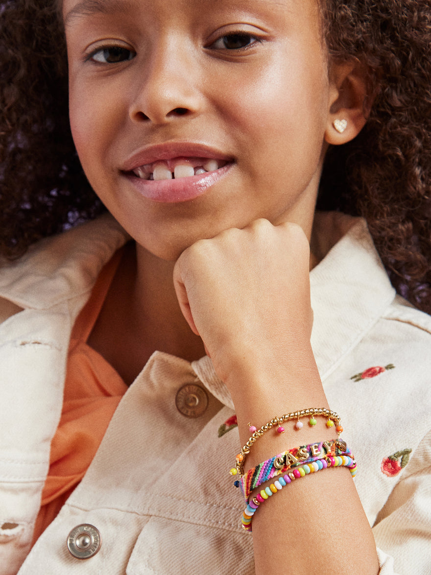 Woven Kids' Custom Friendship Bracelet - Multi Stripe