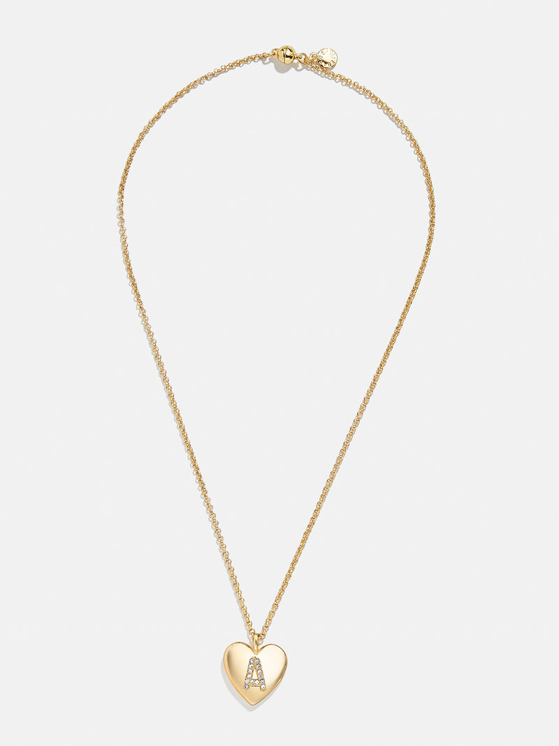 BaubleBar Little Love Kids' Initial Heart Necklace - Gold - 
    Kids' initial necklace
  
