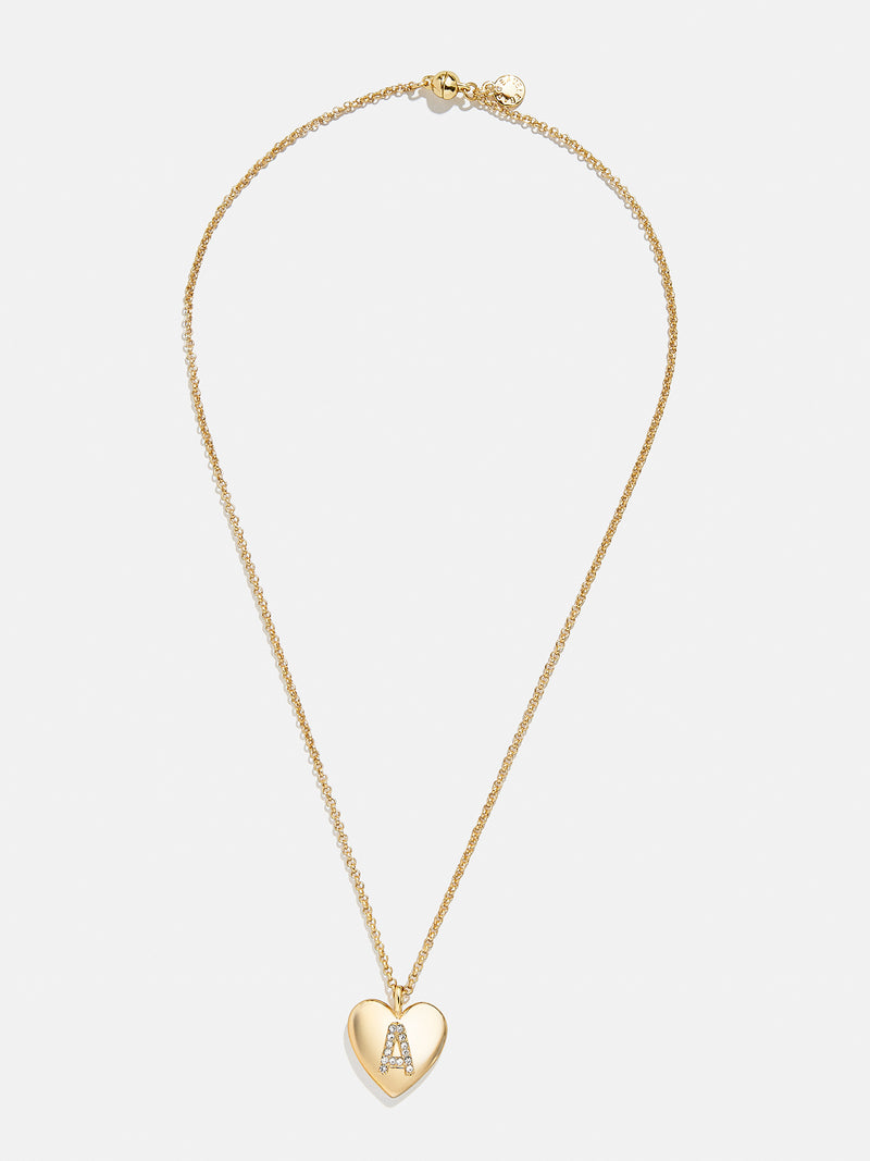 BaubleBar Little Love Kids' Initial Heart Necklace - Kids' initial necklace