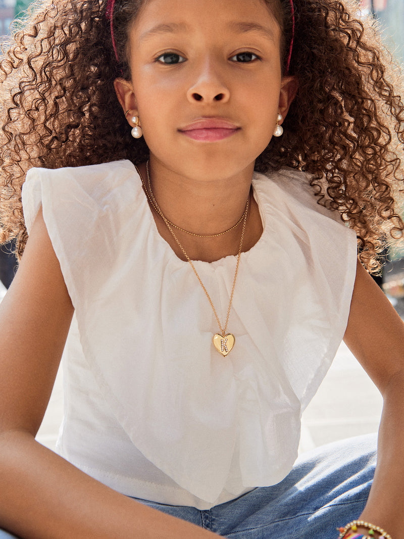 Little Love Kids Initial Heart Necklace Gold Kids Initial little-love-kids-initial-heart-necklace-gold-kids-initial