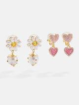 BaubleBar Charley Kids' Clip-On Earring Set - White - 
    Two pairs of kids' clip-on earrings
  
