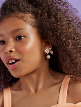 BaubleBar Charley Kids' Clip-On Earring Set - White - Two pairs of kids' clip-on earrings