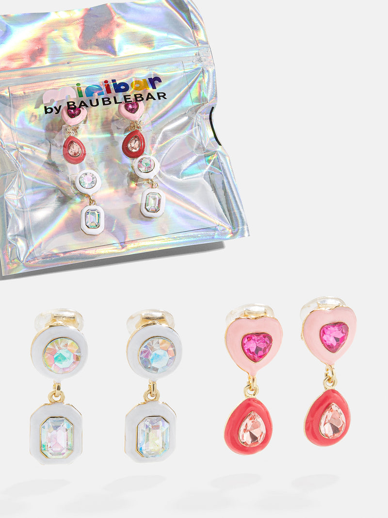 BaubleBar Sarah Kids' Clip-On Earring Set - Pink - 
    Two pairs of kids' clip-on earrings
  
