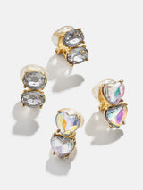 BaubleBar Lily Kids' Clip-On Earring Set - 2 pairs of kids' clip-on earrings