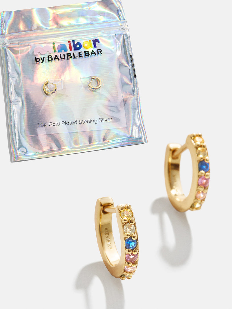 BaubleBar Tori 18K Gold Kids' Earrings - Multi - 18K Gold Plated Sterling Silver, Cubic Zirconia stones