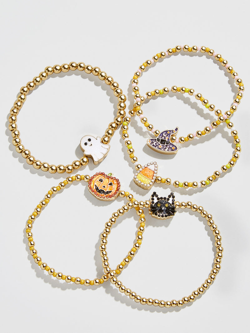 BaubleBar Too Cute To Spook Kids' Pisa Bracelet Set - Five kids' Halloween stretch bracelets