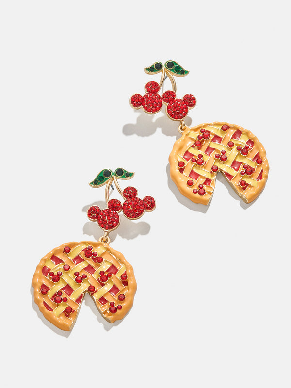 Mickey Mouse disney Cherry Pie Earrings - Red