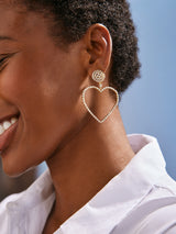 BaubleBar Kelly Earrings - Heart statement earrings