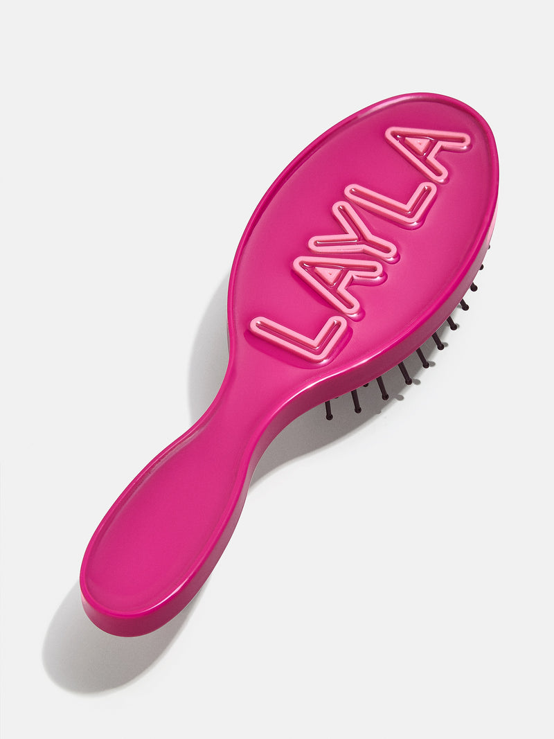 BaubleBar Fine Line Mini Custom Hair Brush - Fine Line Magenta - 
    Personalized hair brush
  
