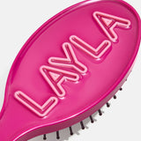 Mini Fine Line Custom Hair Brush - Magenta/Light Pink