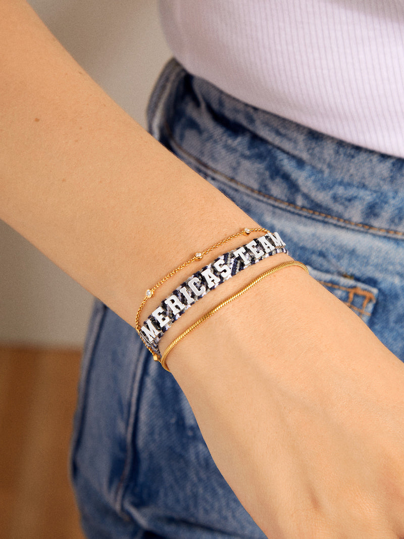 BaubleBar Dallas Cowboys NFL Woven Friendship Bracelet - Dallas Cowboys - NFL pull-tie bracelet