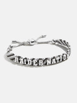 BaubleBar Las Vegas Raiders NFL Woven Friendship Bracelet - Las Vegas Raiders - NFL pull-tie bracelet