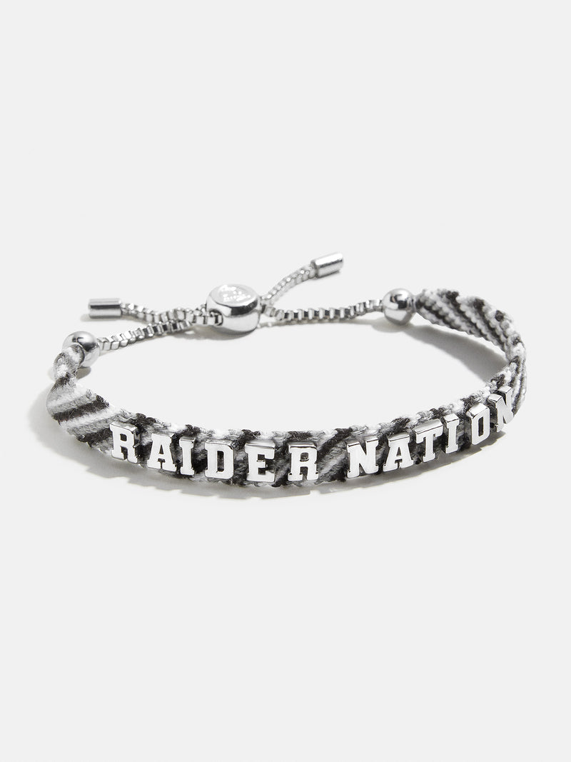 BaubleBar Las Vegas Raiders NFL Woven Friendship Bracelet - Las Vegas Raiders - 
    NFL pull-tie bracelet
  
