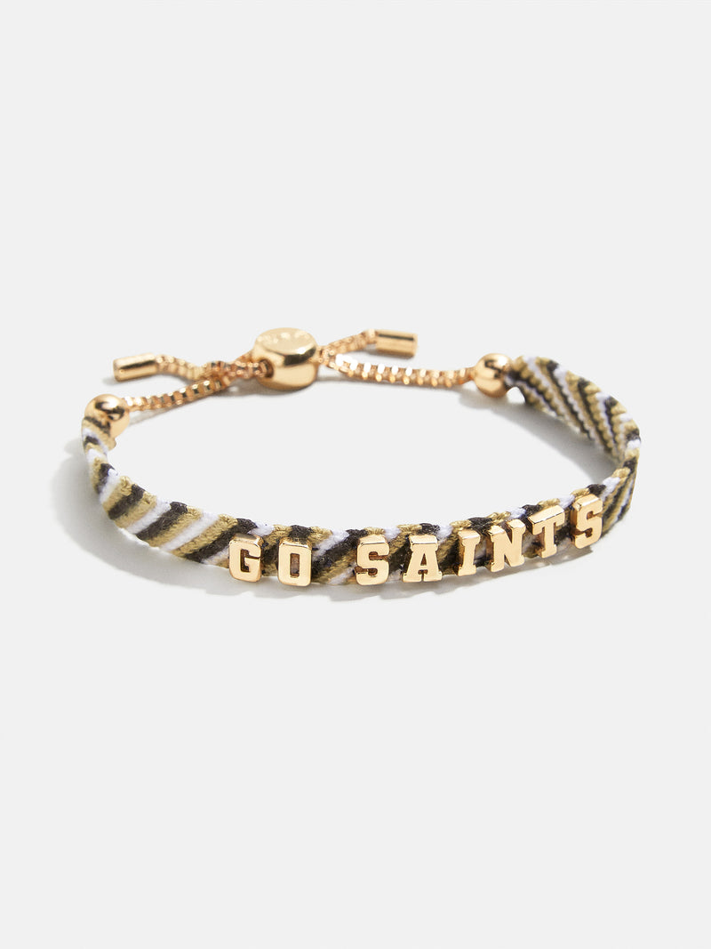BaubleBar New Orleans Saints NFL Woven Friendship Bracelet - New Orleans Saints - 
    NFL pull-tie bracelet
  
