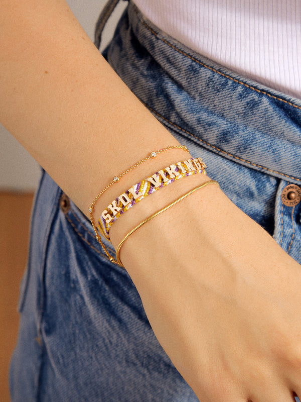 Minnesota Vikings NFL Woven Friendship Bracelet - Minnesota Vikings
