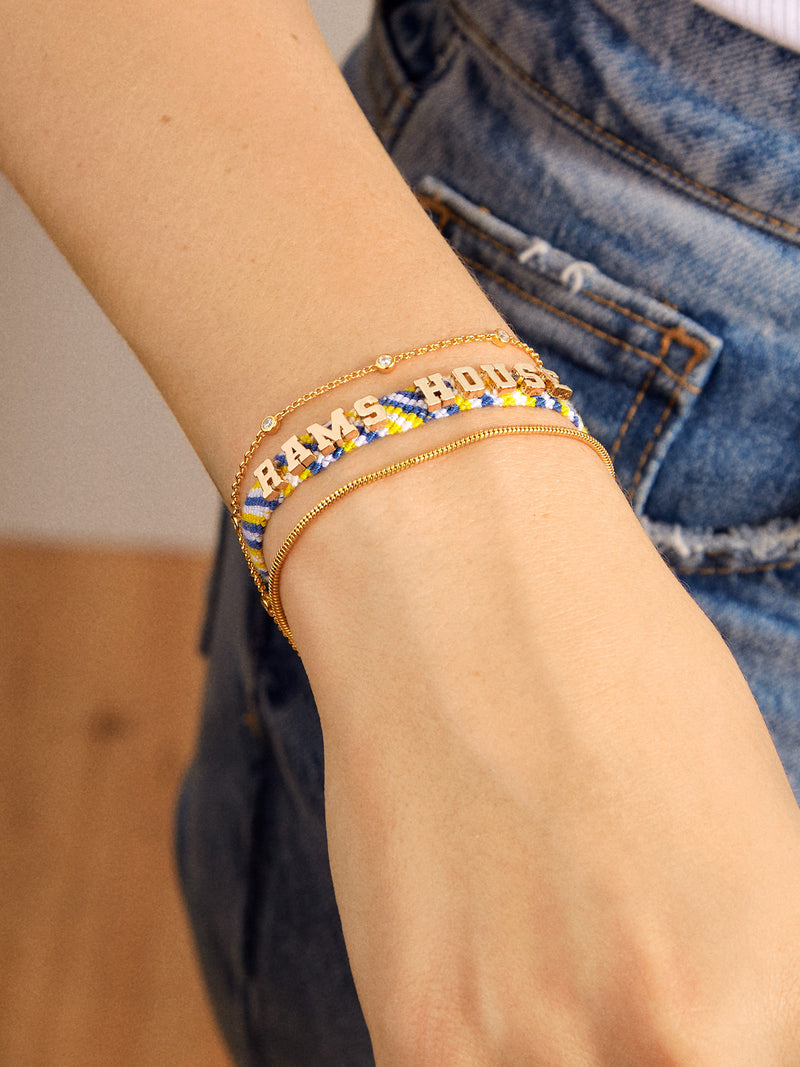 BaubleBar Los Angeles Rams NFL Woven Friendship Bracelet - Los Angeles Rams - NFL pull-tie bracelet