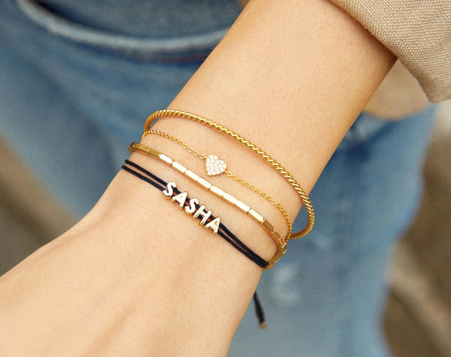 Custom Cord Bracelet - Black