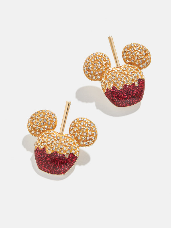 Mickey Mouse Disney Candy Apple Earrings - Gold