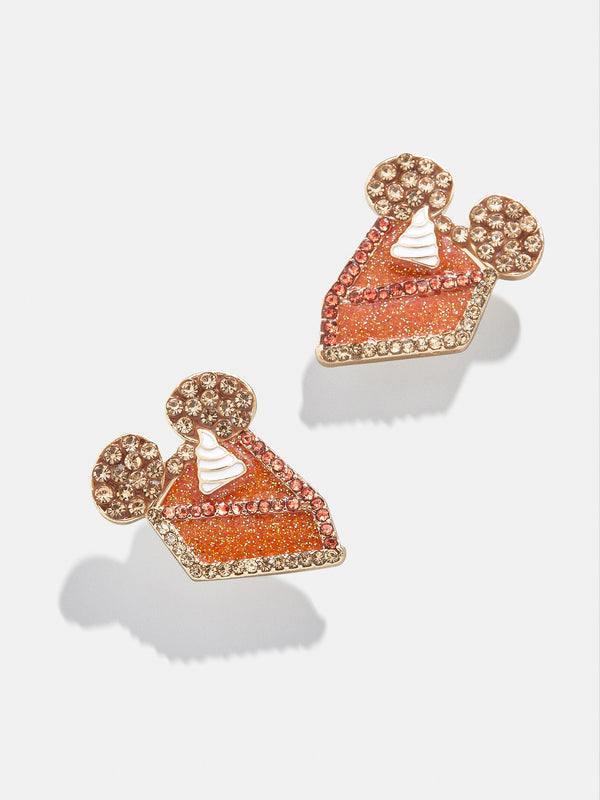 Mickey Mouse Disney Pumpkin Pie Earrings - Orange