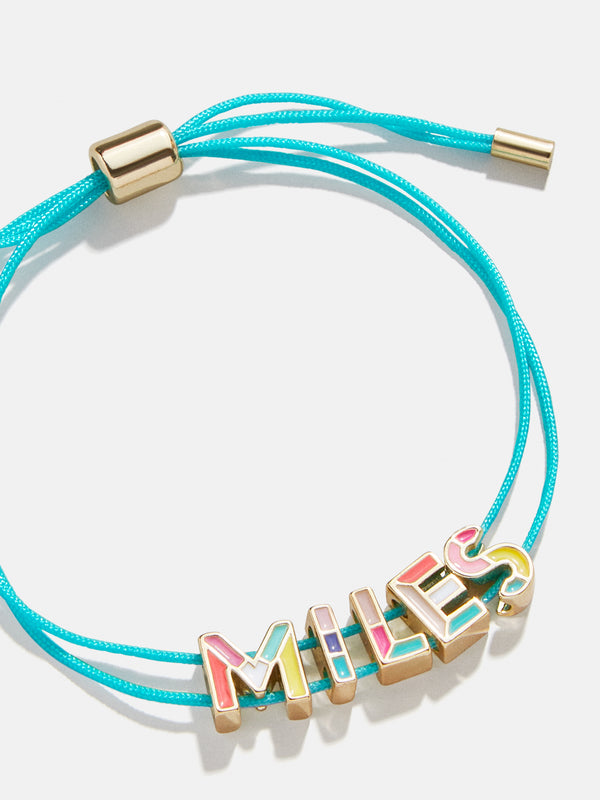 Kids' Custom Cord Bracelet - Aqua