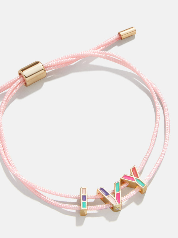 Kids' Custom Cord Bracelet - Pink