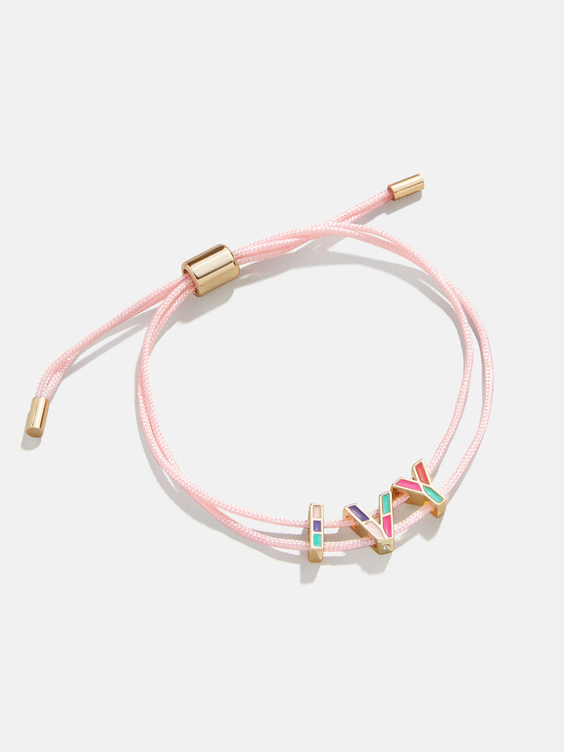 BaubleBar Kids' Custom Cord Bracelet - Pink - Kids' customizable bracelet