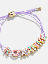 BaubleBar Kids' Custom Cord Bracelet - Purple - Kids' customizable bracelet