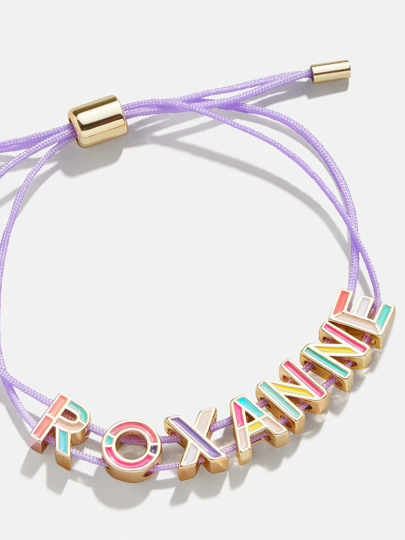 BaubleBar Kids' Custom Cord Bracelet - Purple - Kids' customizable bracelet