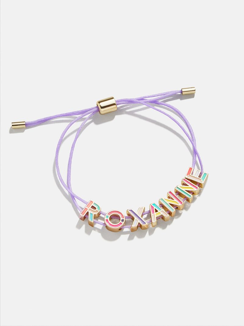 BaubleBar Kids' Custom Cord Bracelet - Purple - Kids' customizable bracelet