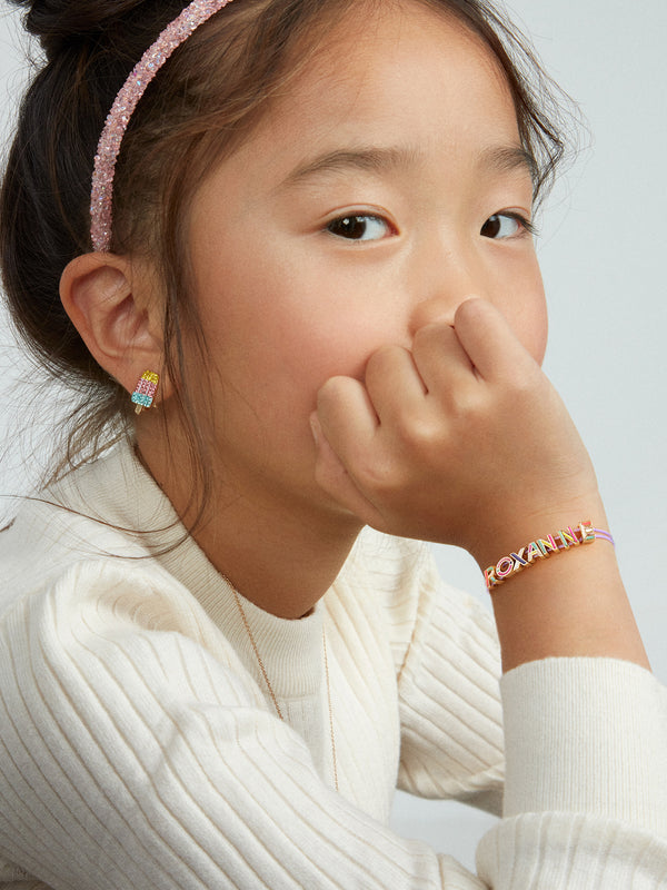 Kids' Custom Cord Bracelet - Purple
