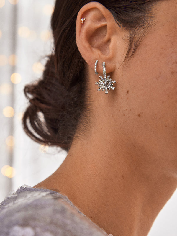 Lunette Earrings - Silver