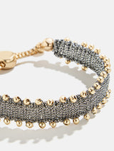 BaubleBar Valeria Bracelet - Grey - 
    Threaded pull tie bracelet
  
