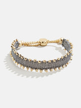 BaubleBar Valeria Bracelet - Grey - 
    Threaded pull tie bracelet
  
