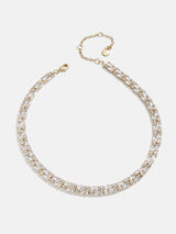 BaubleBar Archer Necklace - Clear/Gold - Get an extra 20% off sale styles. Discount applied in cart 