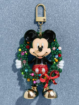 BaubleBar Mickey Mouse Holiday Welcome Wreath Disney Bag Charm - Mickey Mouse Holiday Wreath - Stocking Stuffer Deal