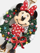 BaubleBar Minnie Mouse Holiday Welcome Wreath Disney Bag Charm - Minnie Mouse Holiday Wreath - Stocking Stuffer Deal